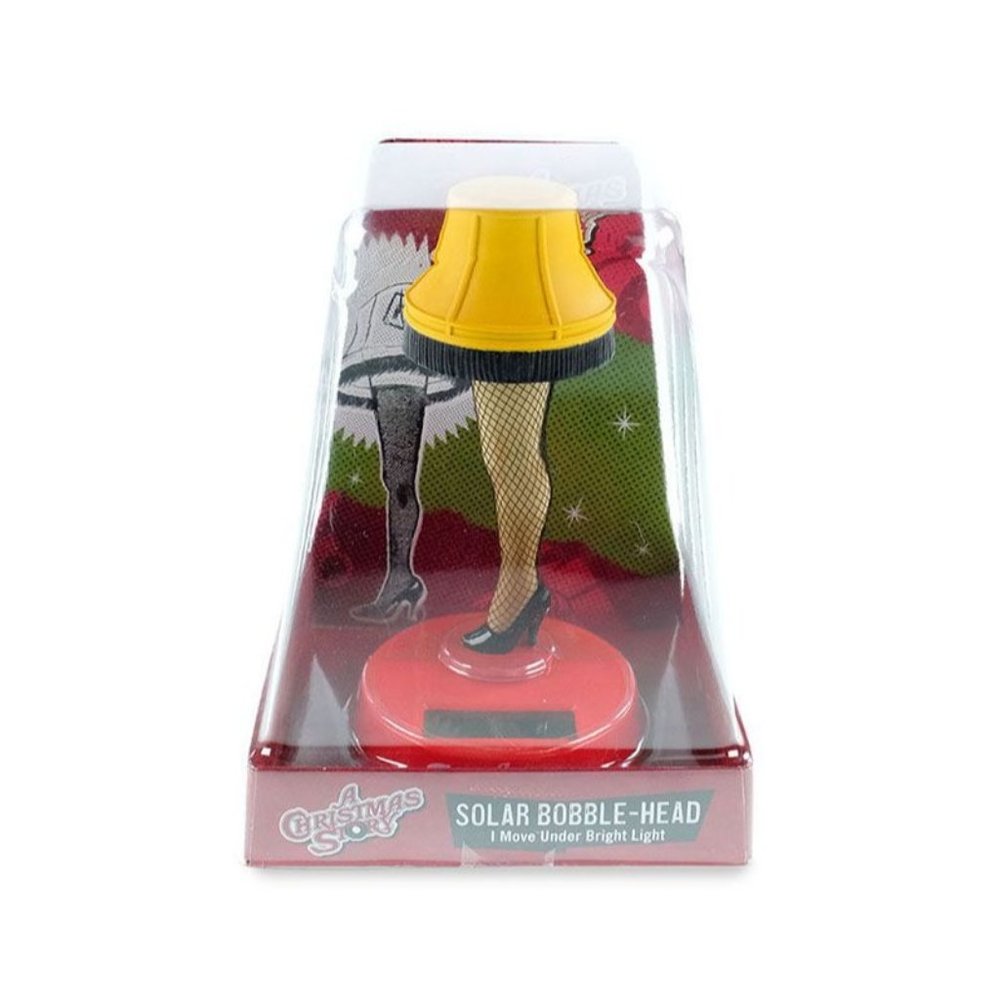 NEW A Christmas Story Fragile Leg Lamp Light Solar Powered Bobble Dancer 5" RARE